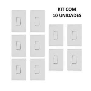 KIT 10PC INTERRUPTOR  1 SIMPLES 4X2'' 57170001 BRANCO LIZ TRAMONTINA