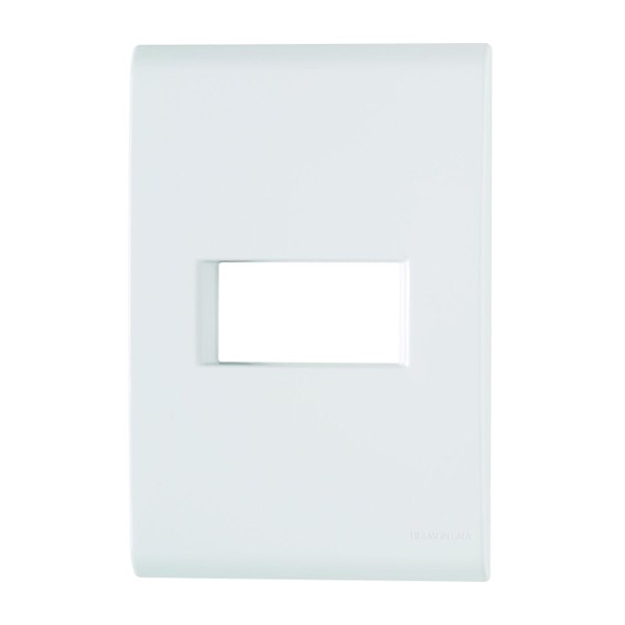 PLACA 4X2'' 1 POS 57106004 BRANCO LIZ TRAMONTINA
