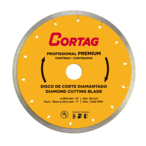 DISCO DIAMANTADO  PARA CORTADOR ZAP PREMIUM 200MM 61340 CORTAG