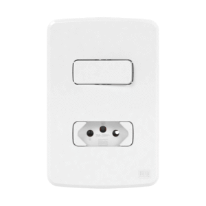 INTERRUPTOR  1 SIMPLES TOMADA 20A 4X2'' BRANCO COMPOSE WEG