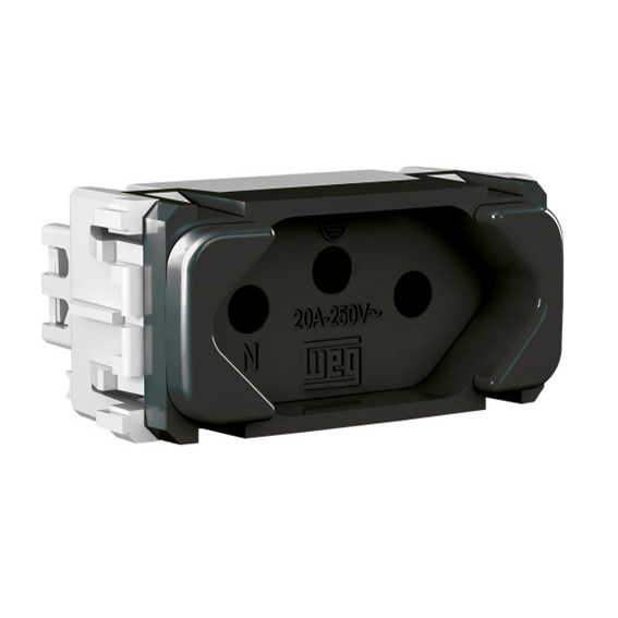 MÓDULO TOMADA 20A PRETA COMPOSE WEG