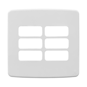 PLACA 4X4'' COM SUPORTE 6 POS BRANCO COMPOSE WEG