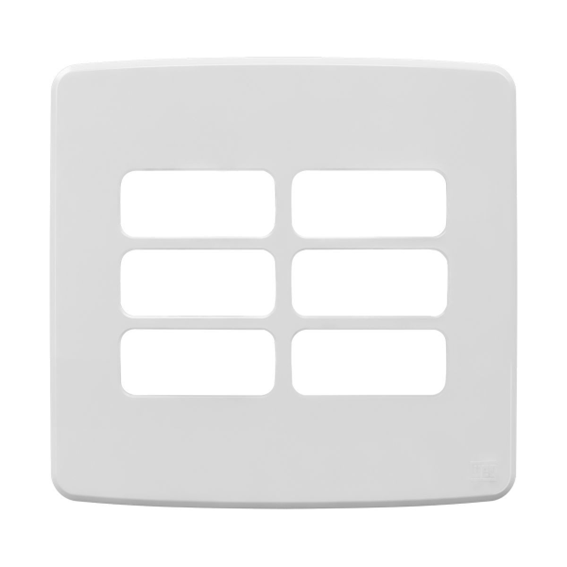 PLACA 4X4'' COM SUPORTE 6 POS BRANCO COMPOSE WEG