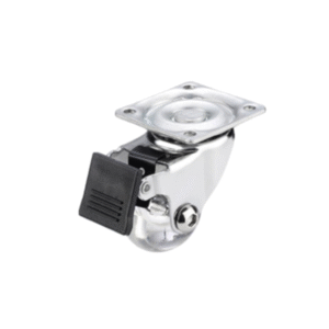 RODIZIO BORRACHA INDUSTRIAL GIRATÓRIO FREIO 4'' BISAO