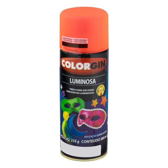 TINTA SPRAY LUM VERMELHO 380ML COLORGIN