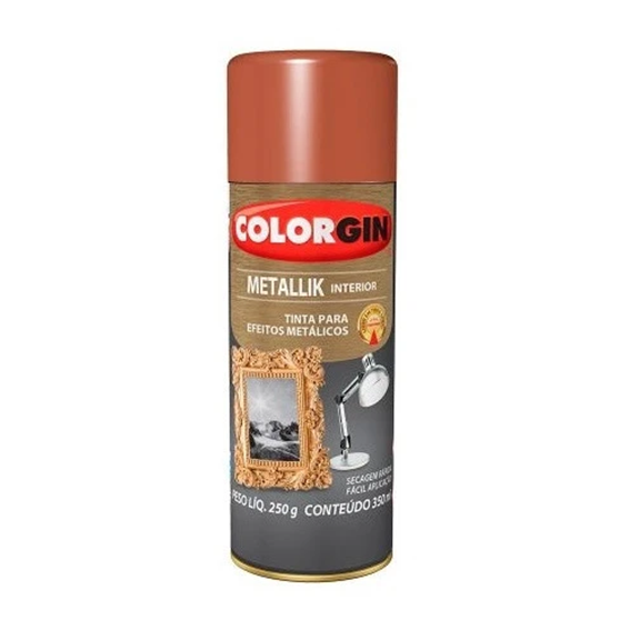 TINTA SPRAY METALLIK COBRE 350ML COLORGIN