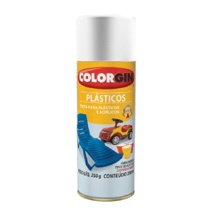 TINTA SPRAY PLASTICO BRANCO FOSCO 350ML COLORGIN