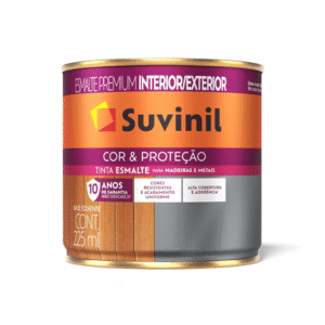 TINTA ESMALTE SINTÉTICO COR E PROTEÇÃO BRILHANTE ALUMINIO 0.225L SUVINIL