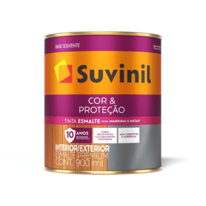 TINTA ESMALTE SINTÉTICO COR E PROTEÇÃO BRILHANTE ALUMINIO 0.9L SUVINIL