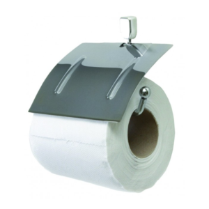 PAPELEIRA COM TAMPA INOX 2 FIXADORES GIOSUL