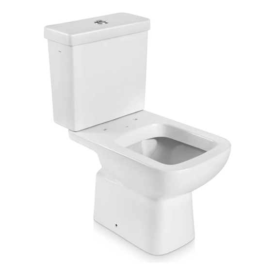 BACIA COM CAIXA ACOPLADA INFANTIL BRANCA KIT ICASA