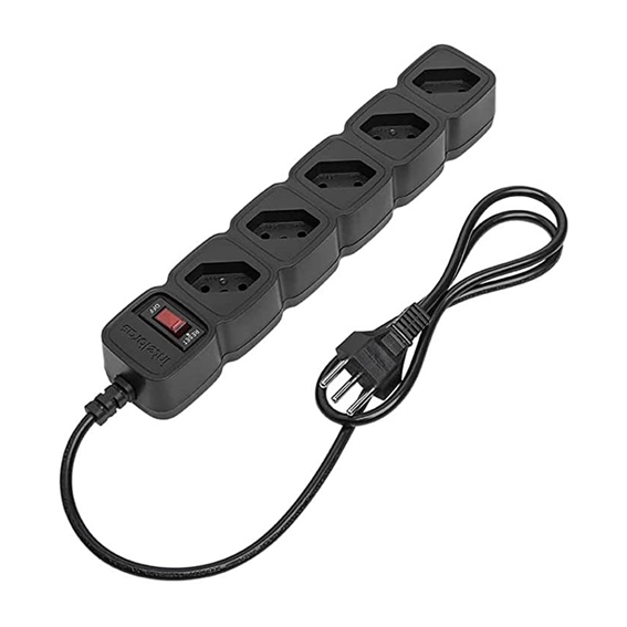 FILTRO LINHA 5 TOMADAS PRETA EPE205 INTELBRAS