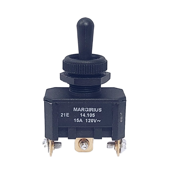 CHAVE LIGA E DESLIGA ALAVANCA UNIPO PLASTICA 15A250V~ MARGIRIUS