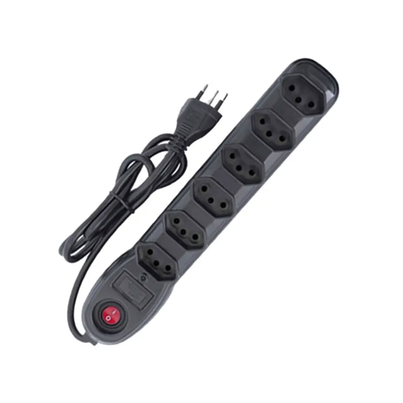 FILTRO LINHA 6 TOMADAS PRETA MEGATRON