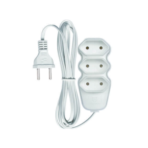 EXTENSÃO 2P 10A 3M 3 TOMADAS BRANCA MEGATRON