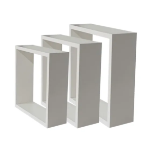 KIT NICHO MDF 3PC 20X20/25X25/30X30CM BRANCO MR MOVEIS