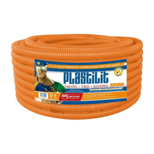 ELETRODUTO CORRUGADO 32MM LARANJA 1MT PLASTILIT