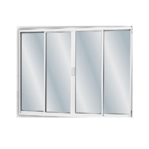 JANELA CORRER 100X150 4 FOLHAS BRANCA 6512 RELI