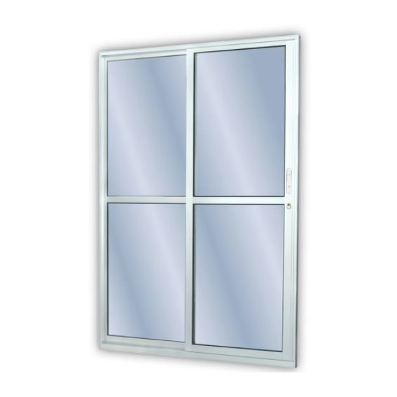 PORTA DE CORRER 210X160CM 2FOLHAS ALUMÍNIO BRANCA DIREITA 710 RELI