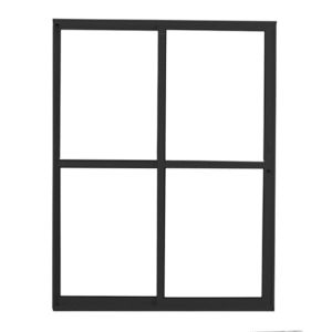 PORTA DE CORRER 210X160CM 2 FOLHAS ALUMÍNIO PRETA DIREITA 7302 RELI