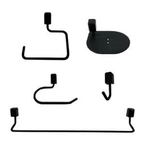 KIT PARA BANHEIRO CITTA 5PCS BLACK STEEL