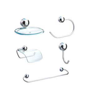 KIT PARA BANHEIRO TWISTER 5 PEÇAS STEEL