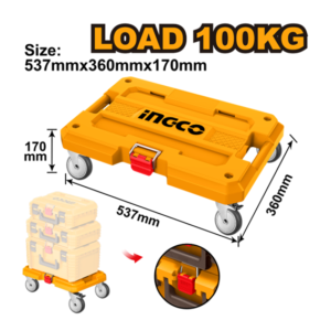 BASE C/RODAS P/CAIXA DE FERRAMENTAS EMPILHAVEL 53.7X36CM HHWB61001 INGCO