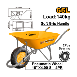 CARRINHO MAO CHAPA 65L PNEU CAMARA INGCO