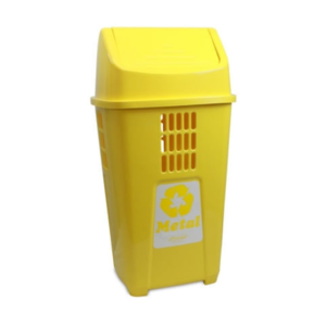 LIXEIRA BASCULANTE 50L 757 AMARELO PLASVALE