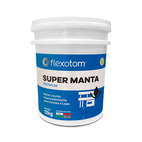 MANTA LIQUIDA PREMIUM CINZA 12KG FLEXOTOM