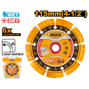 DISCO DIAMANTADO SEGMENTADO 115MM DMD071151 INGCO